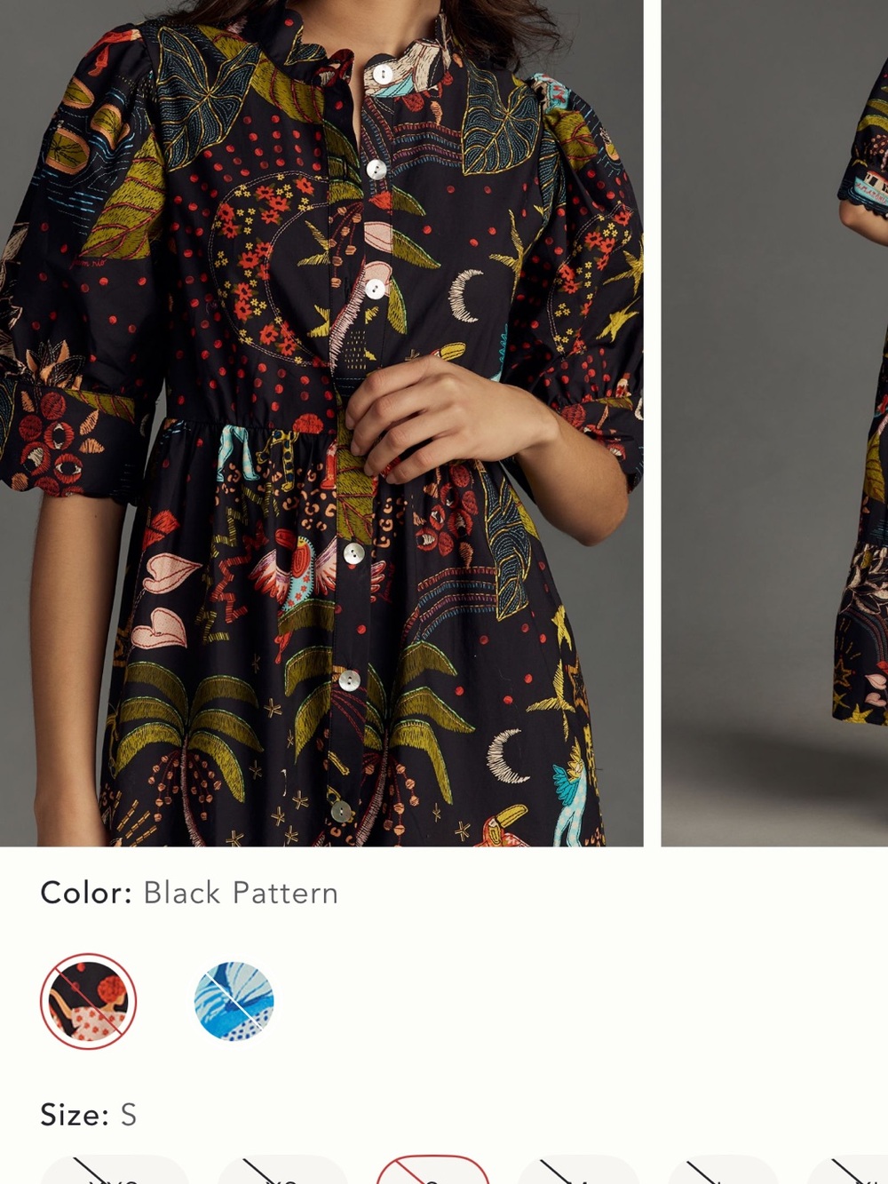 Farm Rio Short-Sleeve Printed Midi Shirt Dress - Picture 12 of 16